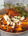 Tomatensugo Feta-Käse