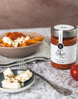 Tomatensugo Feta-Käse