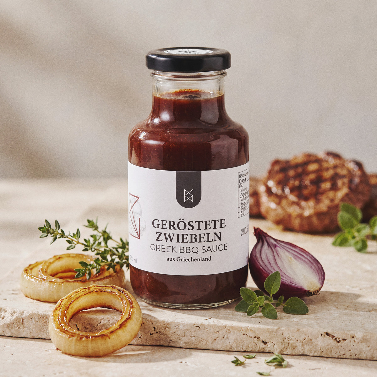 Greek BBQ Sauce - Geröstete Zwiebeln